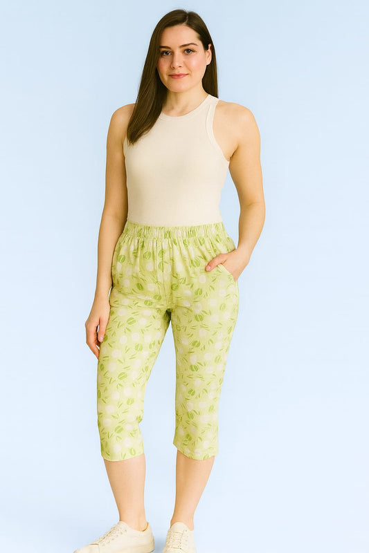Leisure Pant Capri - Australian Green