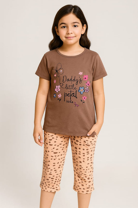 Kids Loungewear Capri Set - Purple Dove