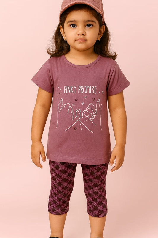 Kids Loungewear Capri Set - Wine