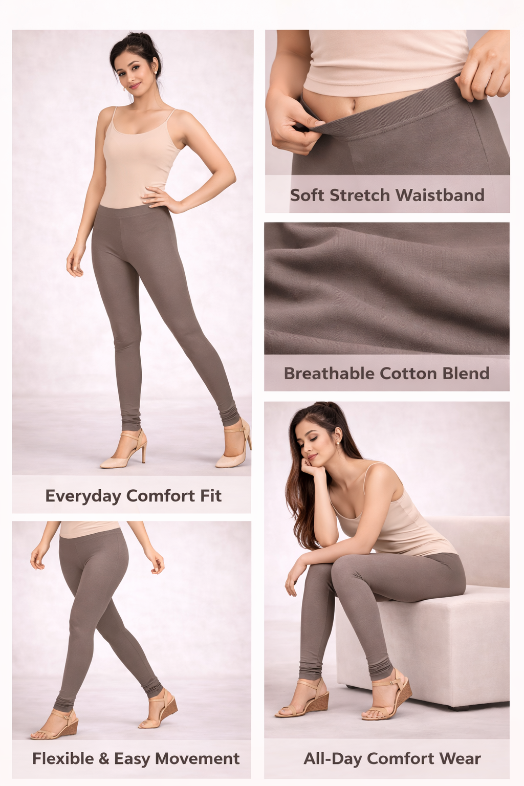 Knitted Cotton Chudithar Leggings – Everyday Comfort
