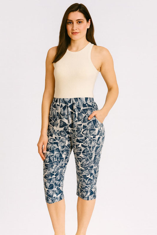 Leisure Pant Capri - Geometric