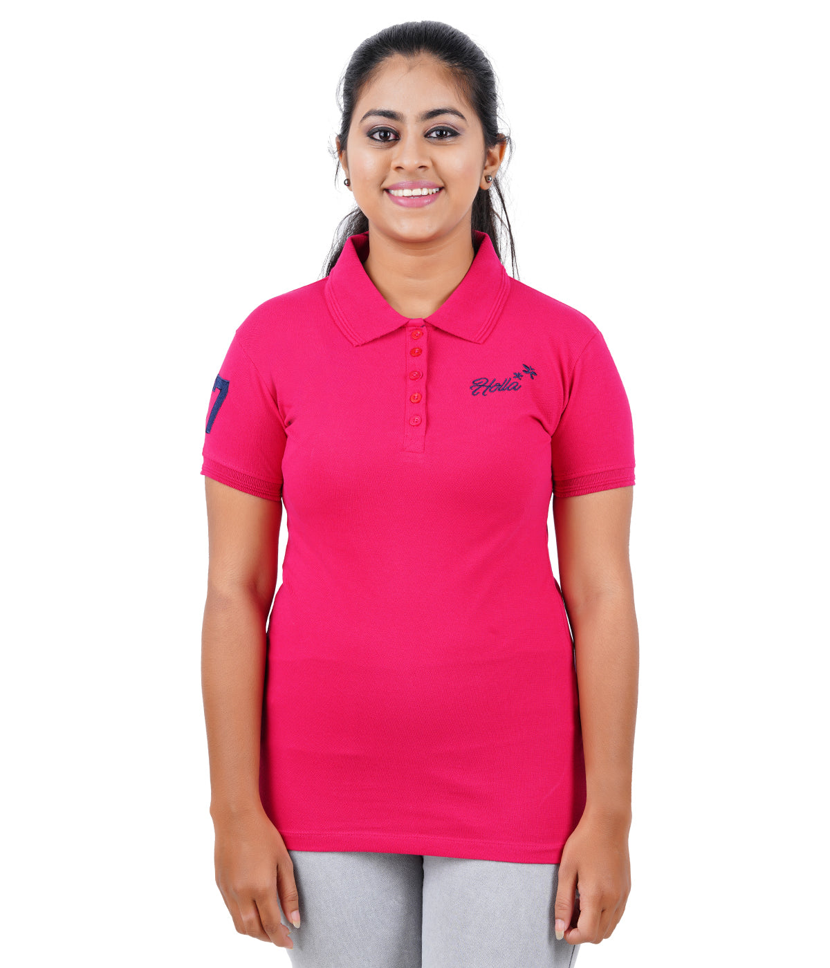 Women's Polo T-Shirt Hot Pink – Holla Clothing