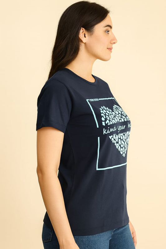 Women's R Neck T-Shirt - Heart