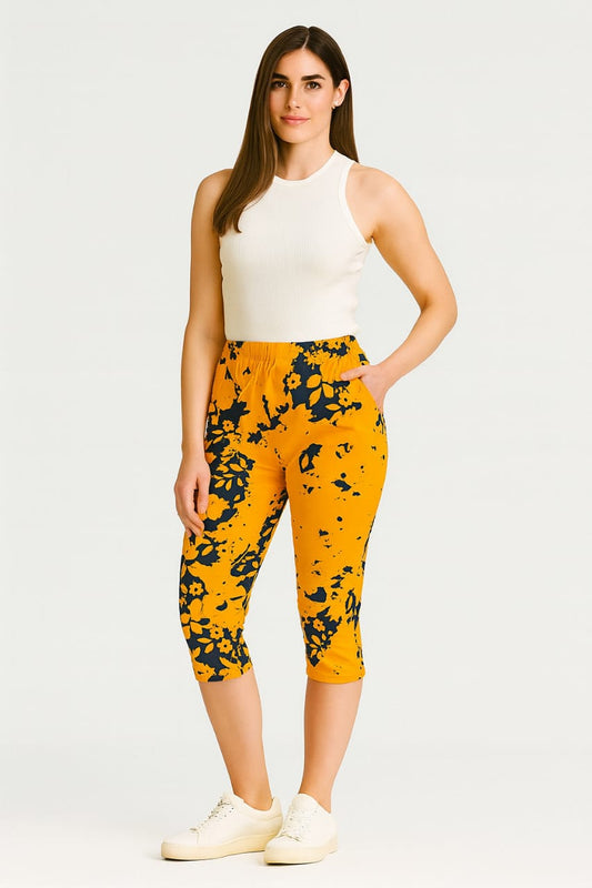 Leisure Pant Capri - Saffron