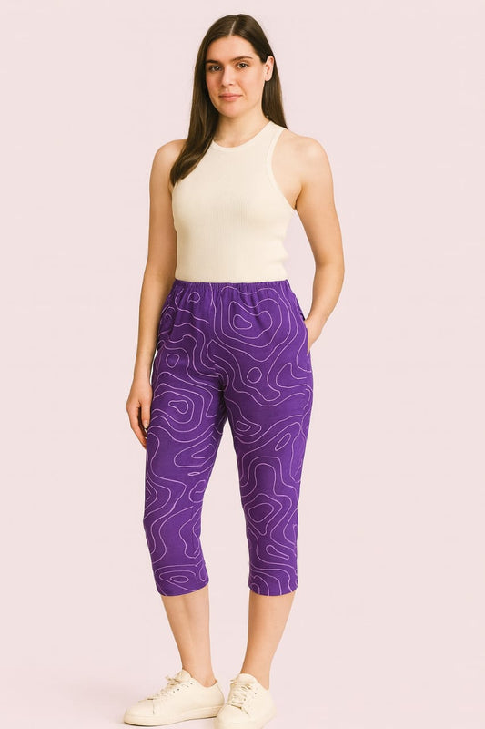 Leisure Pant Capri - Grape
