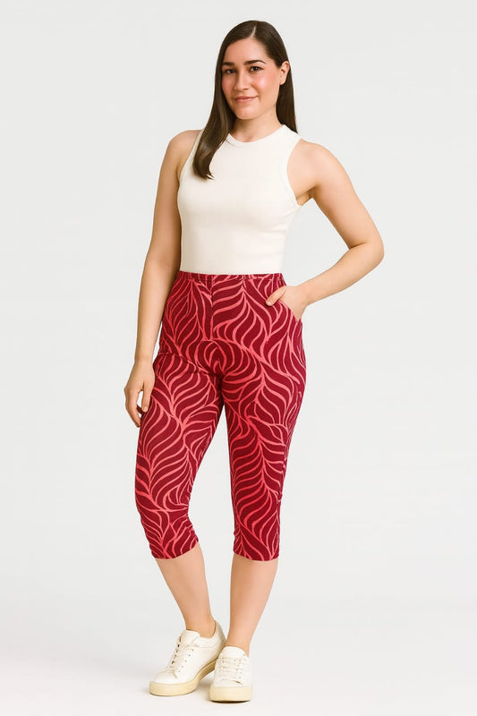 Leisure Pant Capri - Apple Red