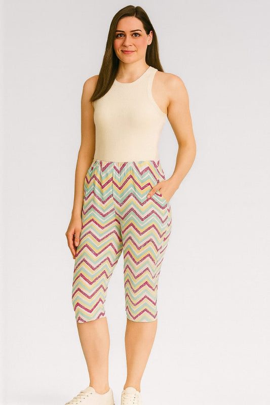 Leisure Pant Capri - Zig Zag