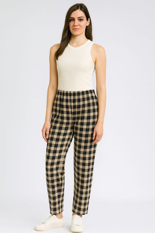 Women's Leisure Pant - Grey Striped