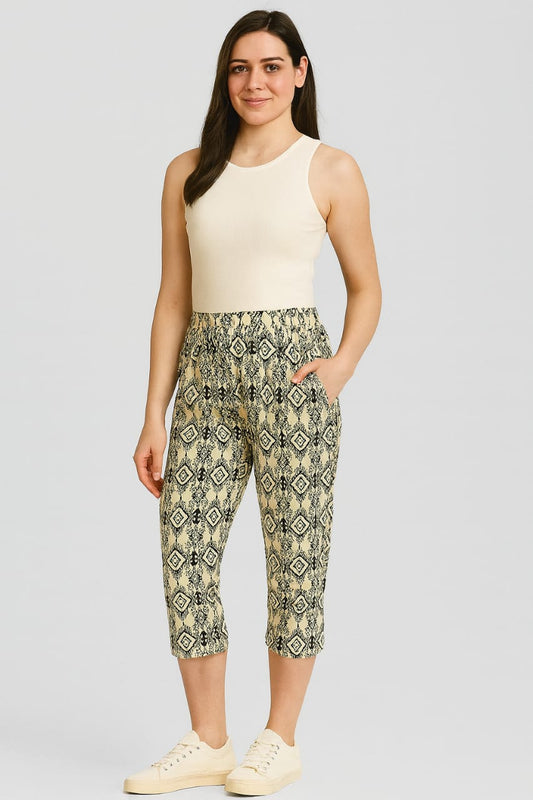 Leisure Pant Capri - Linen White