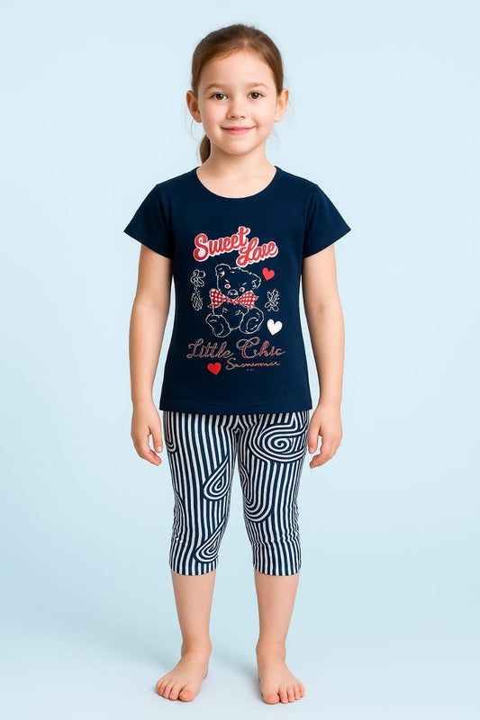 Kids Loungewear Capri Set - Blue