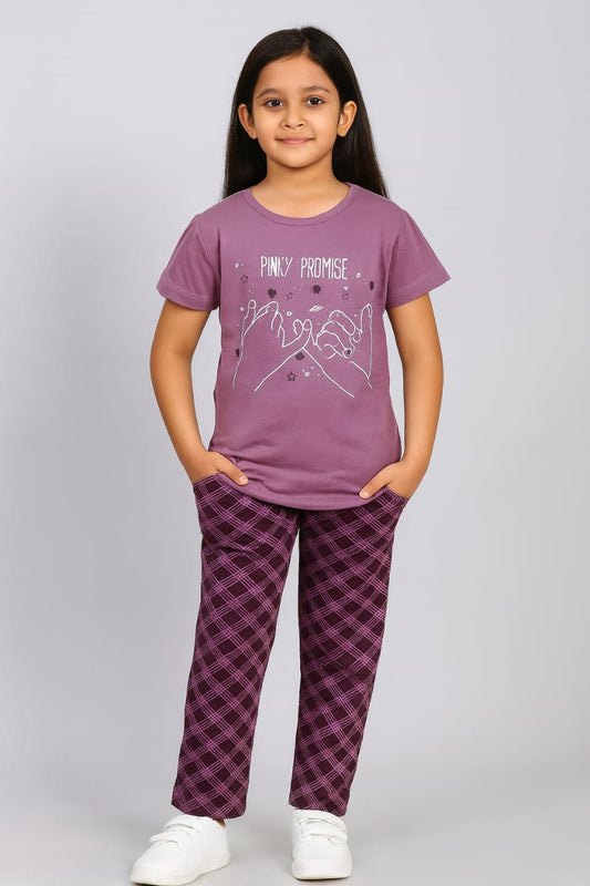Kids Loungewear Fullpant Set - Wine