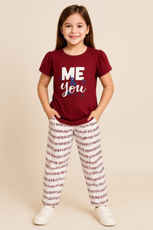 Kids Loungewear Fullpant Set - Caramel