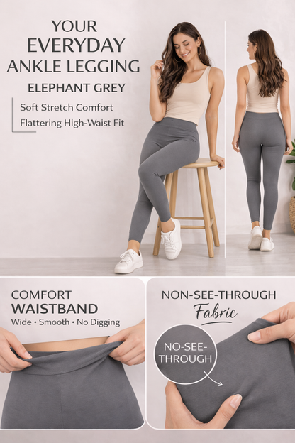 Ankle Length Cotton Leggings for Women