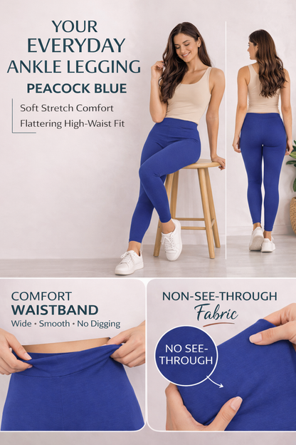 Ankle Length Cotton Leggings for Women