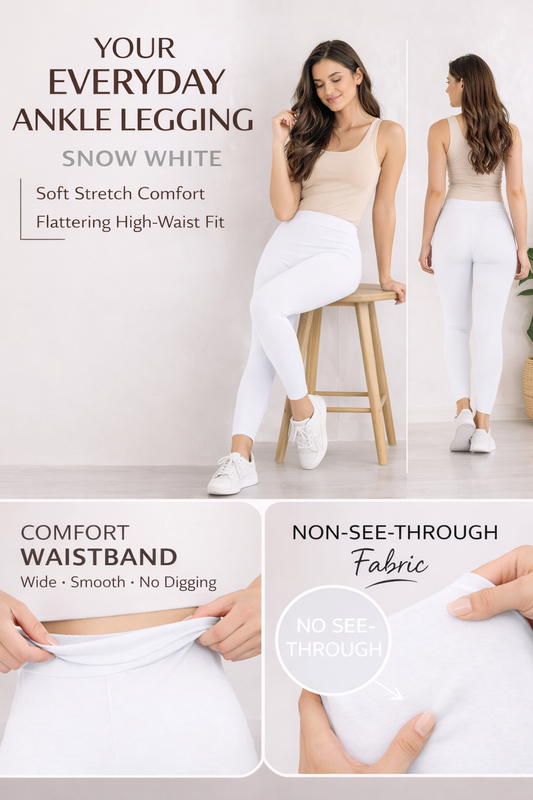 Ankle Length Cotton Leggings for Women