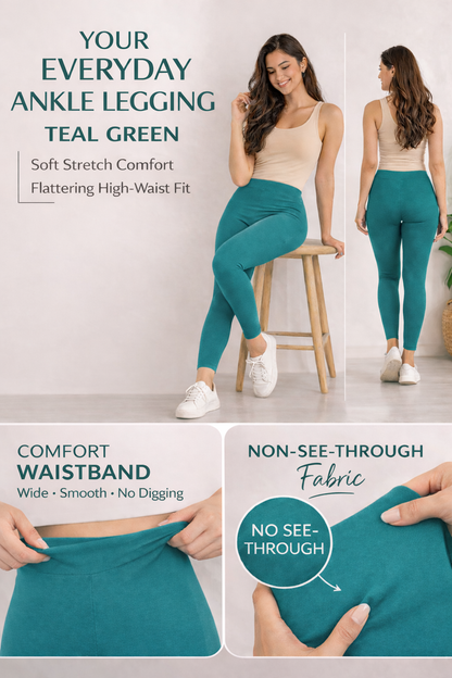 Ankle Length Cotton Leggings for Women