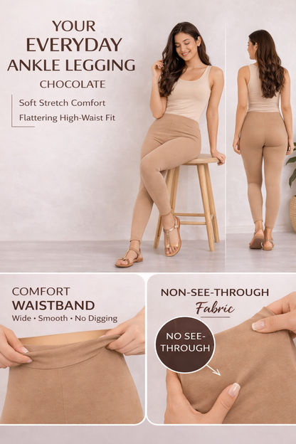 Ankle Length Cotton Leggings for Women
