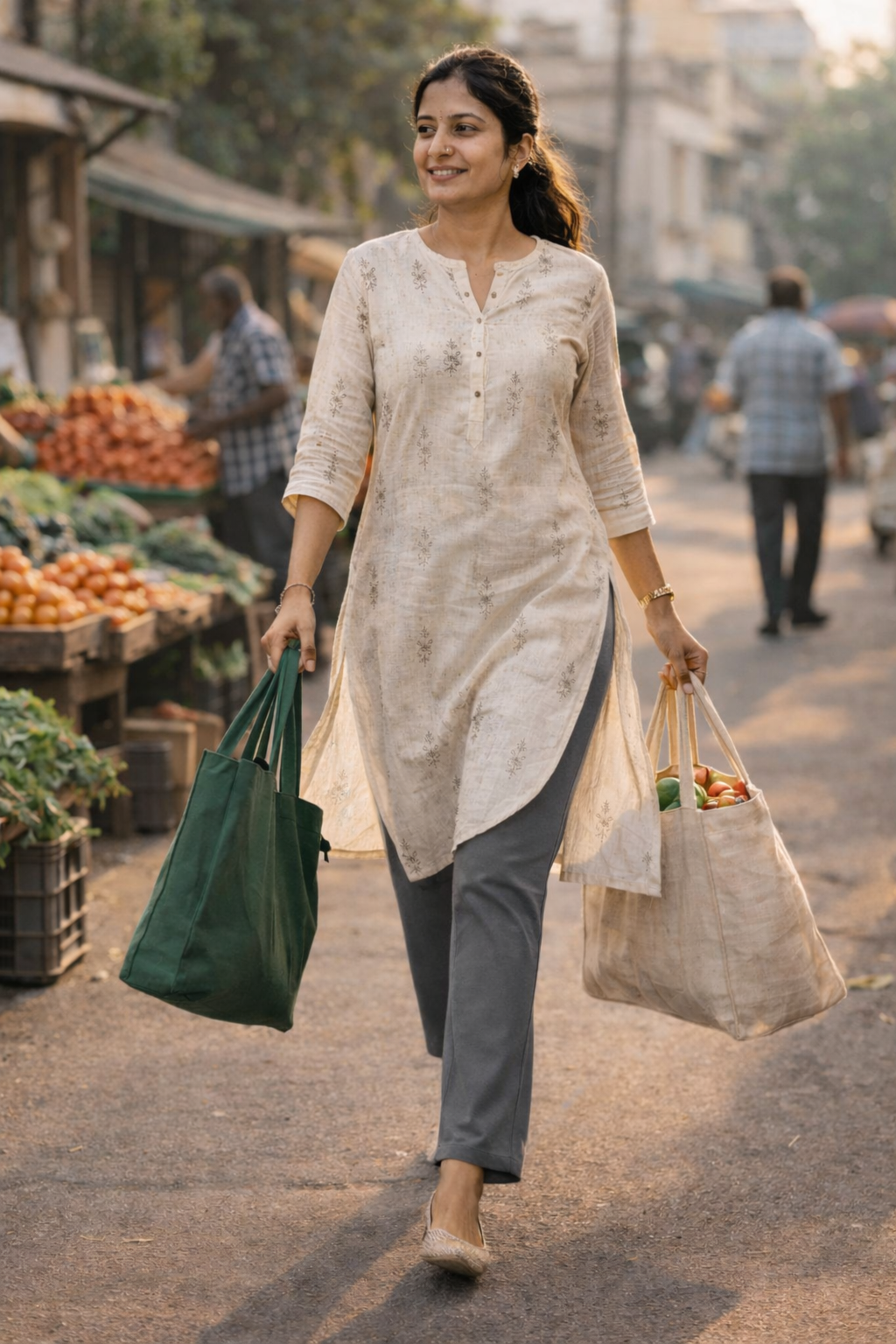 Knitted Cotton Kurthi Pant | Everyday Comfort Fit