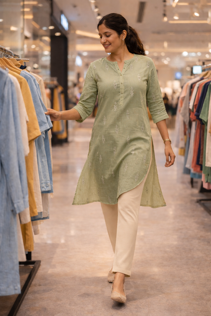 Knitted Cotton Kurthi Pant | Everyday Comfort Fit