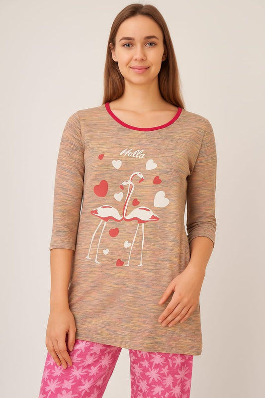Knitted Kurta - Beige