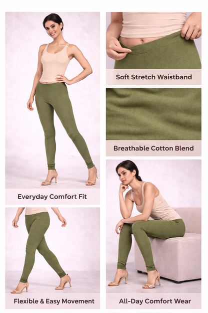 Knitted Cotton Chudithar Leggings – Everyday Comfort