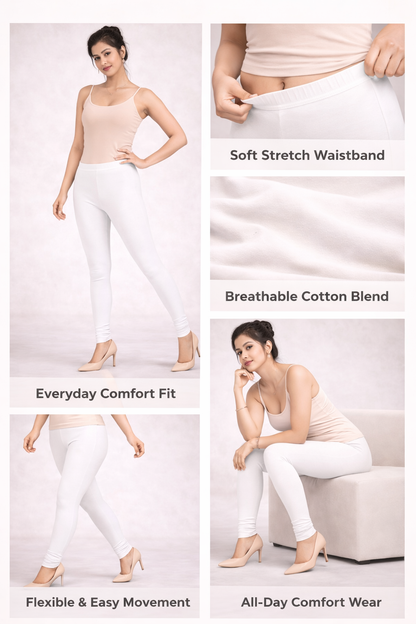 Knitted Cotton Chudithar Leggings – Everyday Comfort