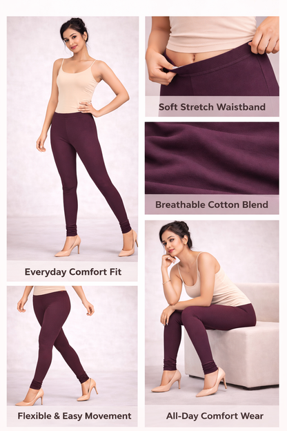 Knitted Cotton Chudithar Leggings – Everyday Comfort