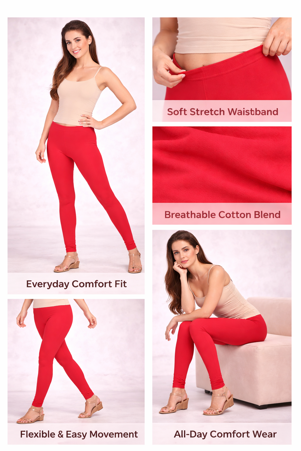 Knitted Cotton Chudithar Leggings – Everyday Comfort