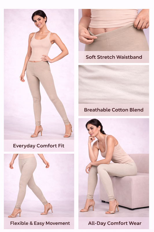 Knitted Cotton Chudithar Leggings – Everyday Comfort