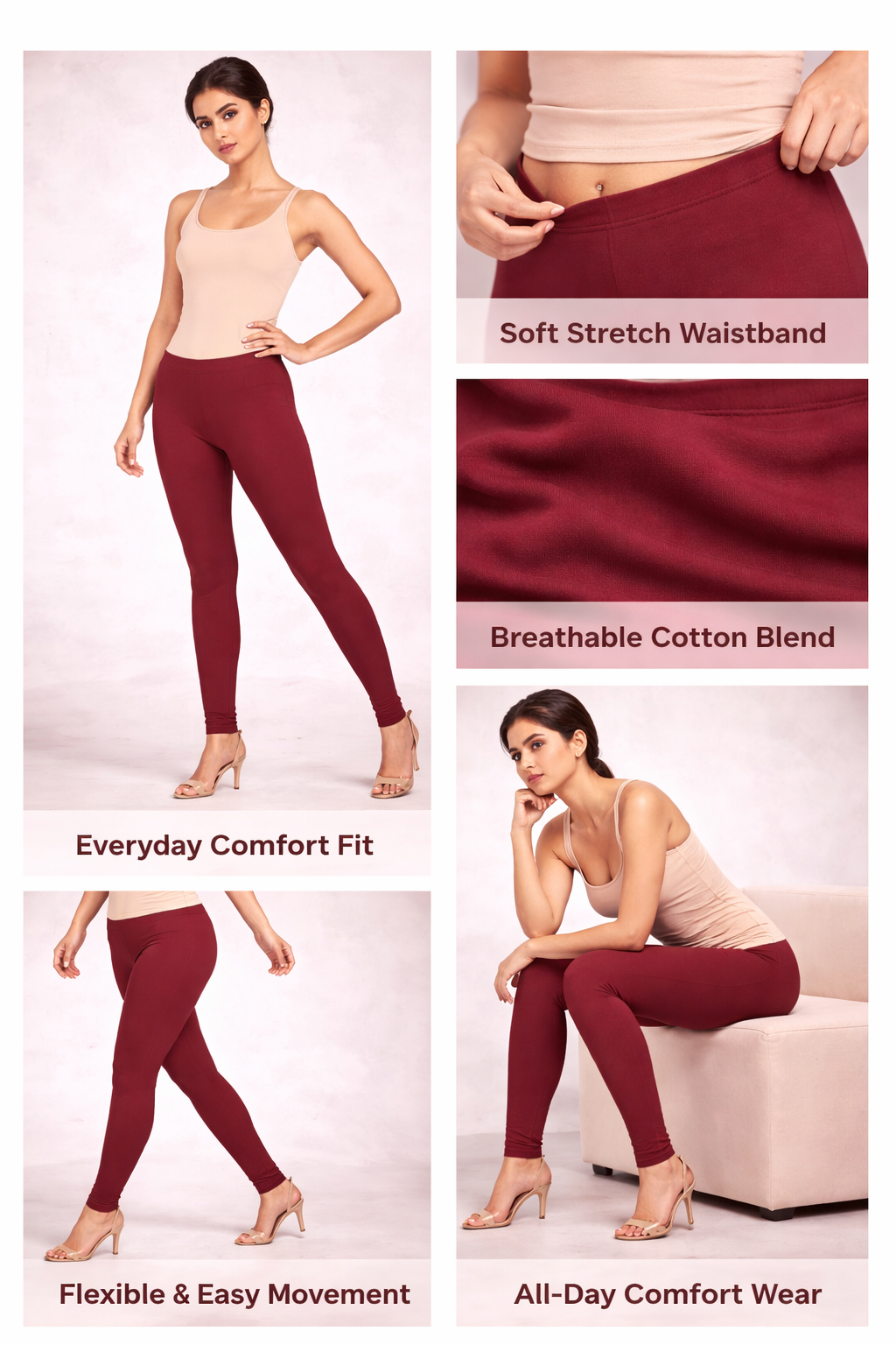 Knitted Cotton Chudithar Leggings – Everyday Comfort