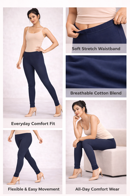 Knitted Cotton Chudithar Leggings – Everyday Comfort