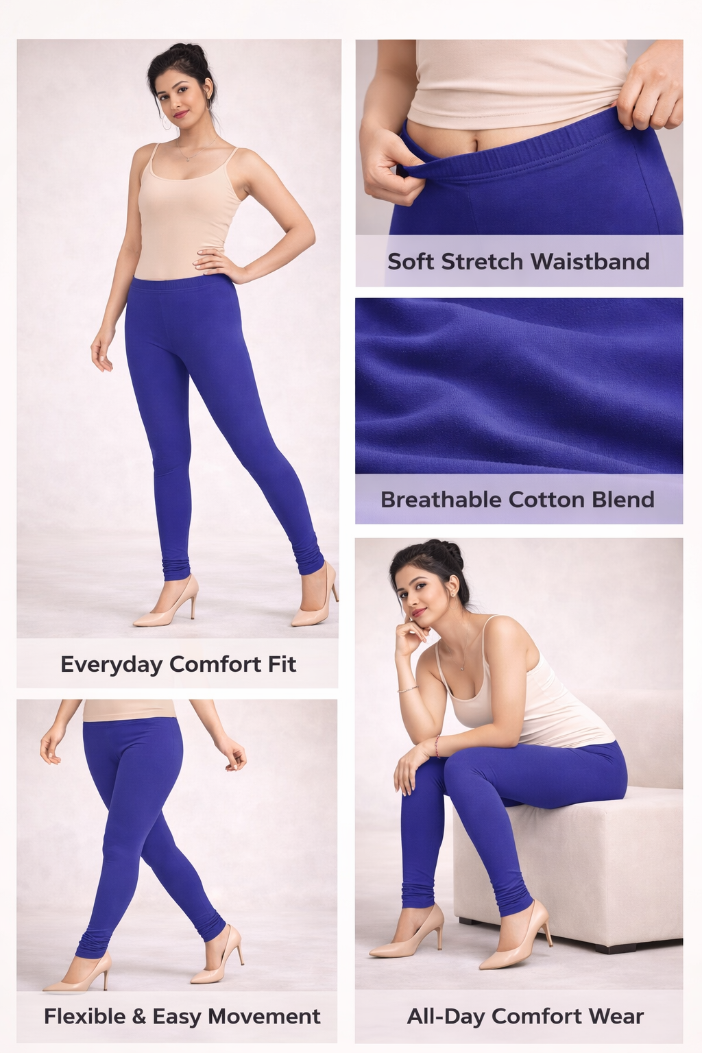 Knitted Cotton Chudithar Leggings – Everyday Comfort