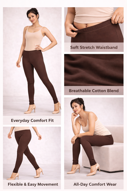 Knitted Cotton Chudithar Leggings – Everyday Comfort