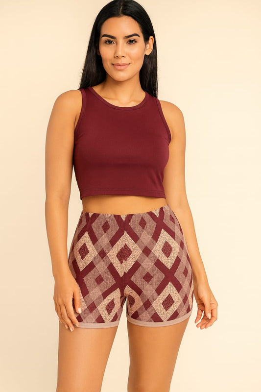 Women's Leisure Shorts - Geometric