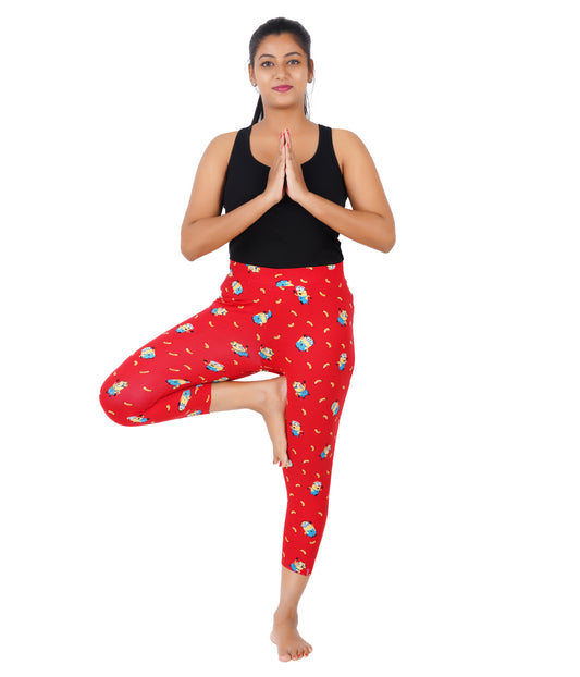 Yoga Leggings - Apple Red