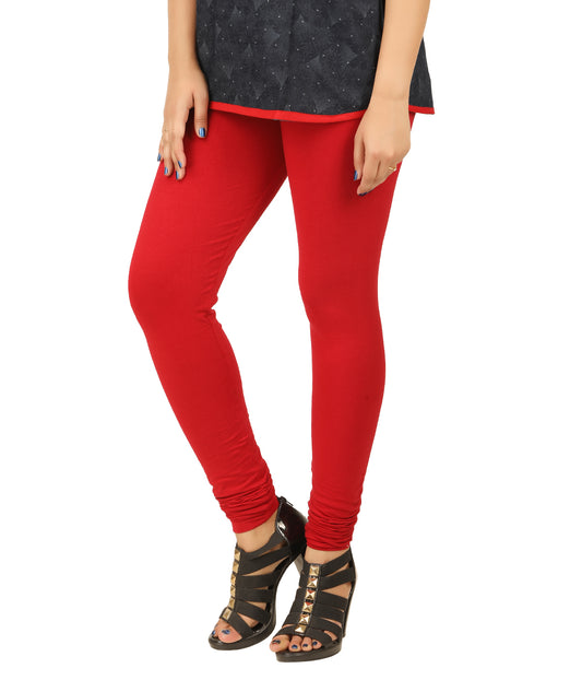Chudi Leggings - Cherry Red