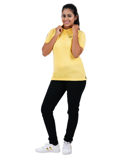 Women's Polo T-Shirt - Lemon Yellow