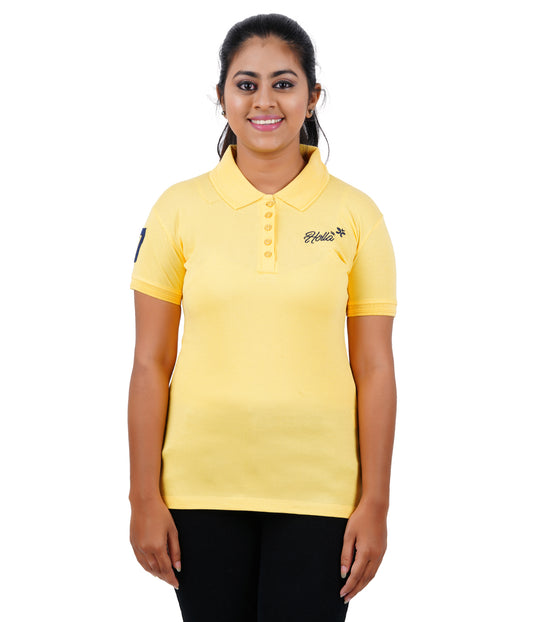 Women's Polo T-Shirt - Lemon Yellow