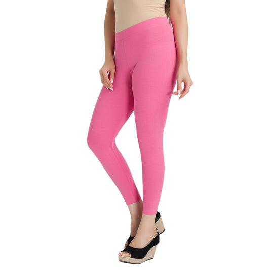 Ankle Leggings - Baby Pink