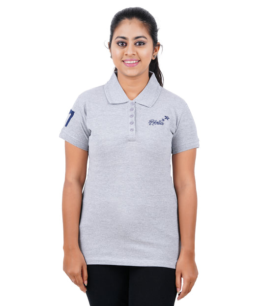 Women's Polo T-Shirt - Dim Grey
