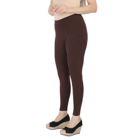 Ankle Leggings - Coffee Brown