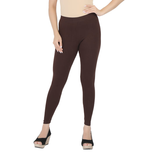 Ankle Leggings - Coffee Brown