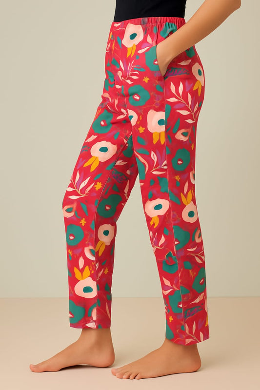 Women's Leisure Pant - Red