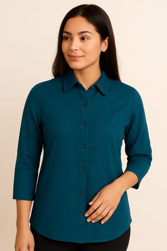 Knitted Shirt - Blue