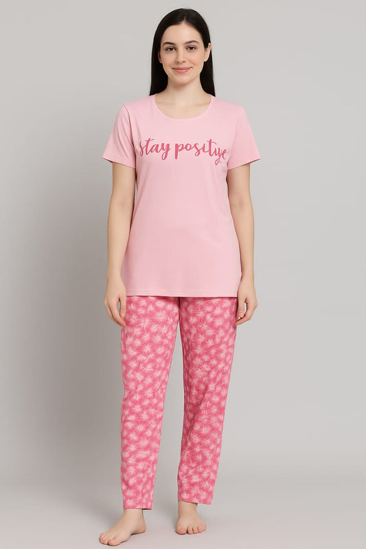 Long Top Loungewear Set (2019) - Pink