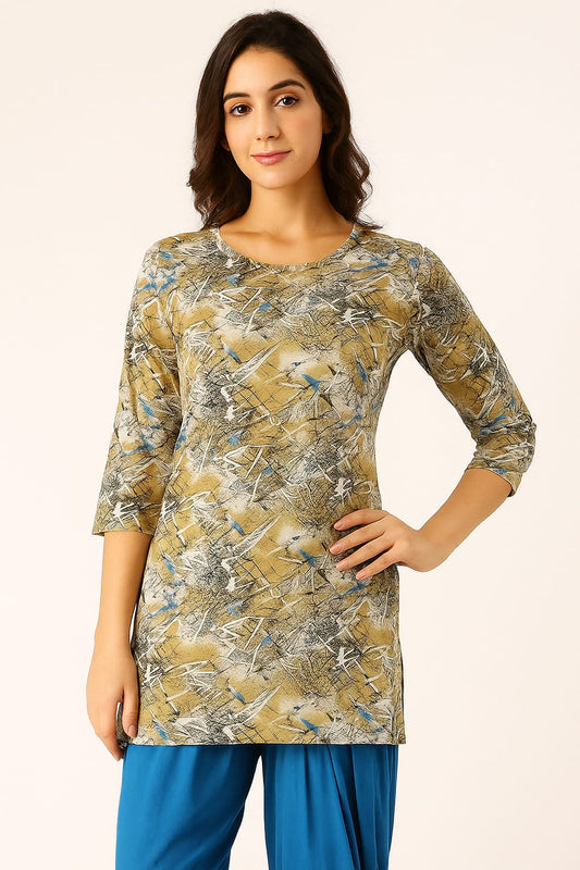Knitted Kurta - Geometric
