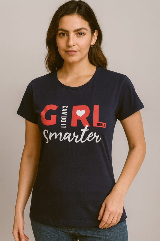 Women's R Neck T-Shirt - Chakra Blue