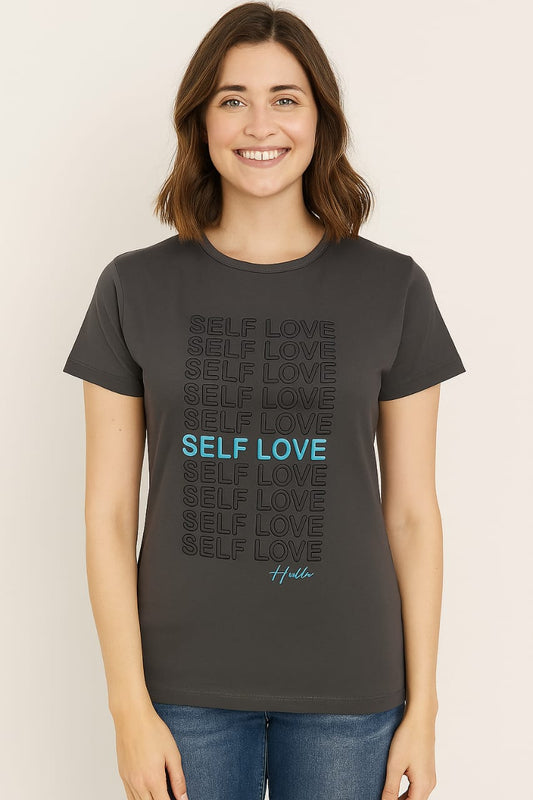 Women's R Neck T-Shirt - Elephant Grey