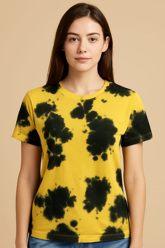 Women's Designer T-Shirt - Golden yellow