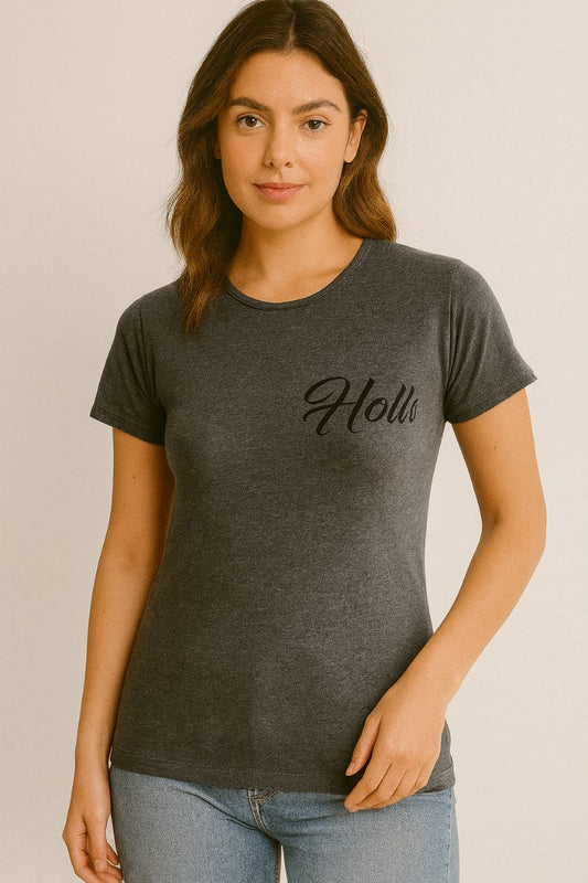 Women's Solid T-Shirt - Elephant Grey